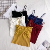 Áo camisole đan lưng đẹp cho phụ nữ, trang phục ngoài mùa hè, trang phục bên trong bộ đồ, áo thun sexy ôm eo cho người nổi tiếng internet