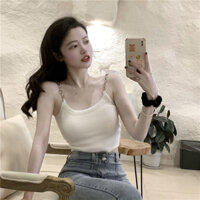 Áo camisole nhỏ màu tím mới mùa xuân cho phụ nữ, áo khoác ngoài mùa hè sexy, áo ngắn dệt kim sexy, lưu ý cho người hâm mộ DVSF