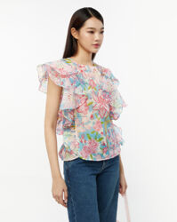 Áo Cánh 12 Mùa Hoa - Organza Hồng Đào