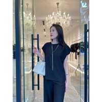 Áo cánh dơi, áo công sở NKN Elly Top màu đen, thiết kế cánh dơi, cổ tròn basic, chất liệu cao cấp