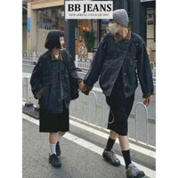[áo cặp] Áo khoác jean unisex cặp đổi form rộng style Hàn Quốc đương đại size 40-77kg BB Jeans 1123-79