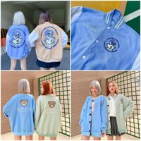 Áo Cardigan Armous Cặp Đôi RẺ ĐẸP Áo Khoác Nỉ Chống Nắng Kiểu Bomber Cardigan Unisex Couple Siêu xinh Jacket - CARDIGAN Xanh ngọc,L