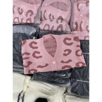 Áo Cardigan Báo Hồng Siêu Xinh