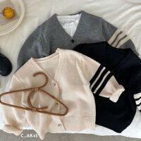 Áo Cardigan Bé Trai Embes Kids, Áo Khoác Cardigan Len Thu Đông Cho Bé Trai Size Từ 11kg Đến 31kg