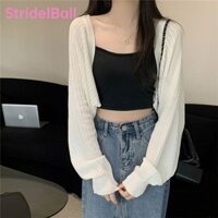 Áo Cardigan chống nắng loại mỏng mùa hè dành cho nữ Áo khoác ngoài ngắn dáng rộng