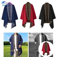 Áo Cardigan Dài Nam Vải Lanh Cotton In Hình Nam Nữ Áo Khoác Kimono