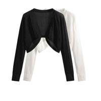 Áo Cardigan dệt kim kiểu mỏng nữ mùa hè phối với váy hai dây phối bên ngoài áo choàng vai áo khoác nhỏ Áo lụa Băng Mẫu ngắn sành điệu