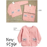Áo cardigan hồng gấu Koala HM auth