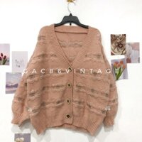 ÁO CARDIGAN LEN HỒNG FREESIZE 2HAND