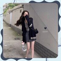 Áo cardigan len mỏng 2 vạch