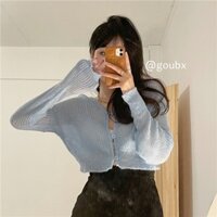 Áo Cardigan len mỏng phong cách mùa hè