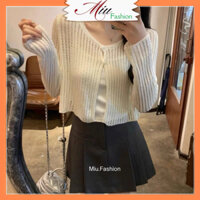 Áo cardigan len mỏng tiểu thư 2 cúc MS1360