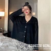 Áo Cardigan Len Nữ Bigsize Áo Len DệT Kim Nữ Tay Dài Cổ Chữ V Form Rộng Mỏng Mùa Thu Đông Kiểu Montoghi Hàn Quốc Đẹp