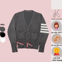 Áo Cardigan Len Nữ TWOK CLOTHING áo khoác cardigan 3 màu XÁM, ĐEN,TRẮNG Ulzzang Hàn Quốc