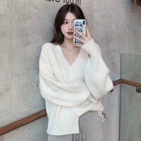 Áo cardigan len tăm mịn khoác ngoài cao cấp croptop cổ tim V dệt kim kiểu Hàn Quốc MSP430 - Hàng mới về