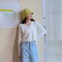 Áo cardigan lửng trắng