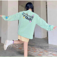 Áo cardigan nam nữ - Xanh Mint - freeSize