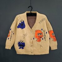 Áo Cardigan Nâu phong cách Hàn Quốc