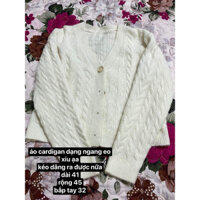 áo cardigan ngắn trắng