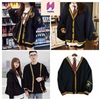 Áo Cardigan Nữ Viền Vàng - Áo Len Nữ Mỏng Nhẹ