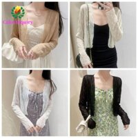 Áo Cardigan ren SAHRAI, Áo Cardigan lưới đi biển hoa, Kem chống nắng Hàn Quốc ngọt ngào xuyên thấu chống nắng cho nữ