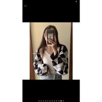 áo cardigan sọc đen