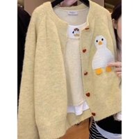 Áo Cardigan thêu ngỗng Nhật Bản Lady Sweet Autumn Winter Cardigan