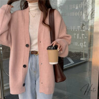 Áo Cardigan Trơn Nữ, Áo Khoác Unisex Phối Nút Cài Phong Cách Hàn Quốc Nhiều Màu Dễ Pḥối Đồ - HOTI - TA066