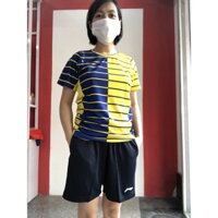Áo cầu lông nữ Lining 2098 (trắng xanh , vàng xanh)