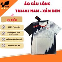 Áo cầu lông Taro TA2402 nam - Xám đen chính hãng