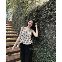 Áo chấm bi nơ nhỏ L1