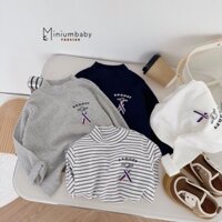 Áo cho bé trai, áo giữ nhiệt bozip Hàn Quốc Miniumbaby bé 8kg đến 24kg mềm mại, co giãn, giữ ấm tốt in chữ snoopy