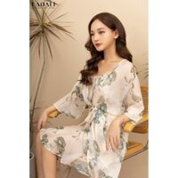 Áo Choàng Biển Chụp Ảnh Kèm Váy, Áo Choàng Ngủ Ladali, Chất Liệu Voan Cao Cấp  - CN14 Hồng