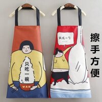 Áo choàng cặp đôi ngộ nghĩnh, áo choàng cổ dây, áo choàng lau tay, áo choàng phong cách Nhật Bản, áo choàng bếp, áo choàng phong cách Hàn Quốc, áo choàng chống nước chống dầu, áo choàng thủ công gia đình