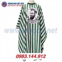 Áo choàng cắt tóc Barber Shop (Màu Xanh/Đen)