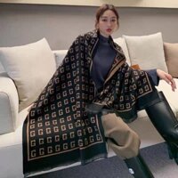 Áo choàng chăn thu đông quàng cổ kép dày