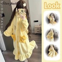 Áo choàng Chiikawa Usagi nữ mới khăn mặt ấm áp Nhật Bản đồ gia đình một mảnh dễ thương
