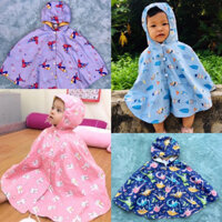 áo choàng cho bé trai/ bé gái mặc 2 mặt chùm kín chân - Hàng mới về