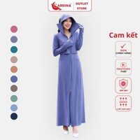 Áo choàng chống nắng nữ Cardina 2 lóp vải thun lạnh Nhật Cao Cấp UPF50+ | Áo chống nắng toàn thân cadina cao cấp