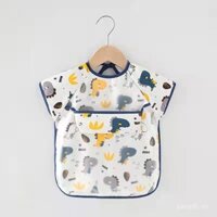 Áo choàng cotton cho trẻ em, chống thấm nước, chống bẩn, yếm cho bé mùa hè, yếm không tay cho trẻ sơ sinh, trang phục bảo vệ cho bé trai và bé gái