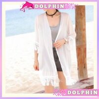 Áo choàng đi biển áo khoác phụ kiện phối đồ bơi nữ bikini hai mảnh liền thân Sport Light 043