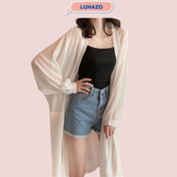 Áo choàng đi biển LUHAZO bikini dáng dài kimono khoác nữ voan nhiều màu hot hit thời trang chất đẹp Quảng Châu DK2T403
