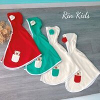 Áo choàng đi nắng cho bé họa tiết xinh xắn vải cotton da cá xuất Hàn thêu gấu siêu xinh