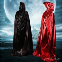 Áo choàng Halloween cho người lớn, trang phục cosplay Grim Reaper, trang phục biểu diễn cho trẻ em, áo choàng phù thủy có sừng, áo choàng ma cà rồng