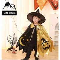 Áo choàng Halloween hóa trang cho bé trai bé gái, áo choàng phù thủy trẻ em áo bộ xương ma