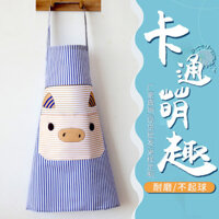 Áo choàng không tay hình lợn hoạt hình mới, áo choàng cổ dây, thời trang Hàn Quốc, áo choàng bếp chống bẩn, bán buôn một mảnh, dropshipping