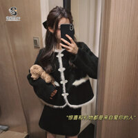 Áo Choàng Len Áo Khoác Mùa Đông Cao Cấp Áo Khoác Đệm Bông Mẫu Mới Cho Nữ Sành Điệu