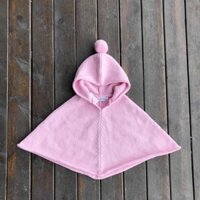 Áo choàng len hồng