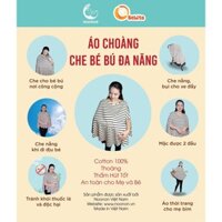 Áo choàng mẹ mặc khi cho con bú nơi công cộng 💖𝑭𝑹𝑬𝑬𝑺𝑯𝑰𝑷💖 Trùm xe đẩy, địu, cản nắng, gió bụi cho trẻ khi ra ngoài chơi