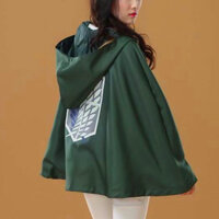 Áo choàng một lớp Áo choàng thời trung cổ Áo choàng xanh có mũ trùm đầu để Cosplay và mặc hàng ngày Áo choàng giả tưởng để chụp ảnh đường phố Chất liệu dày hai lớp Thiết kế lấy cảm hứng từ Anime